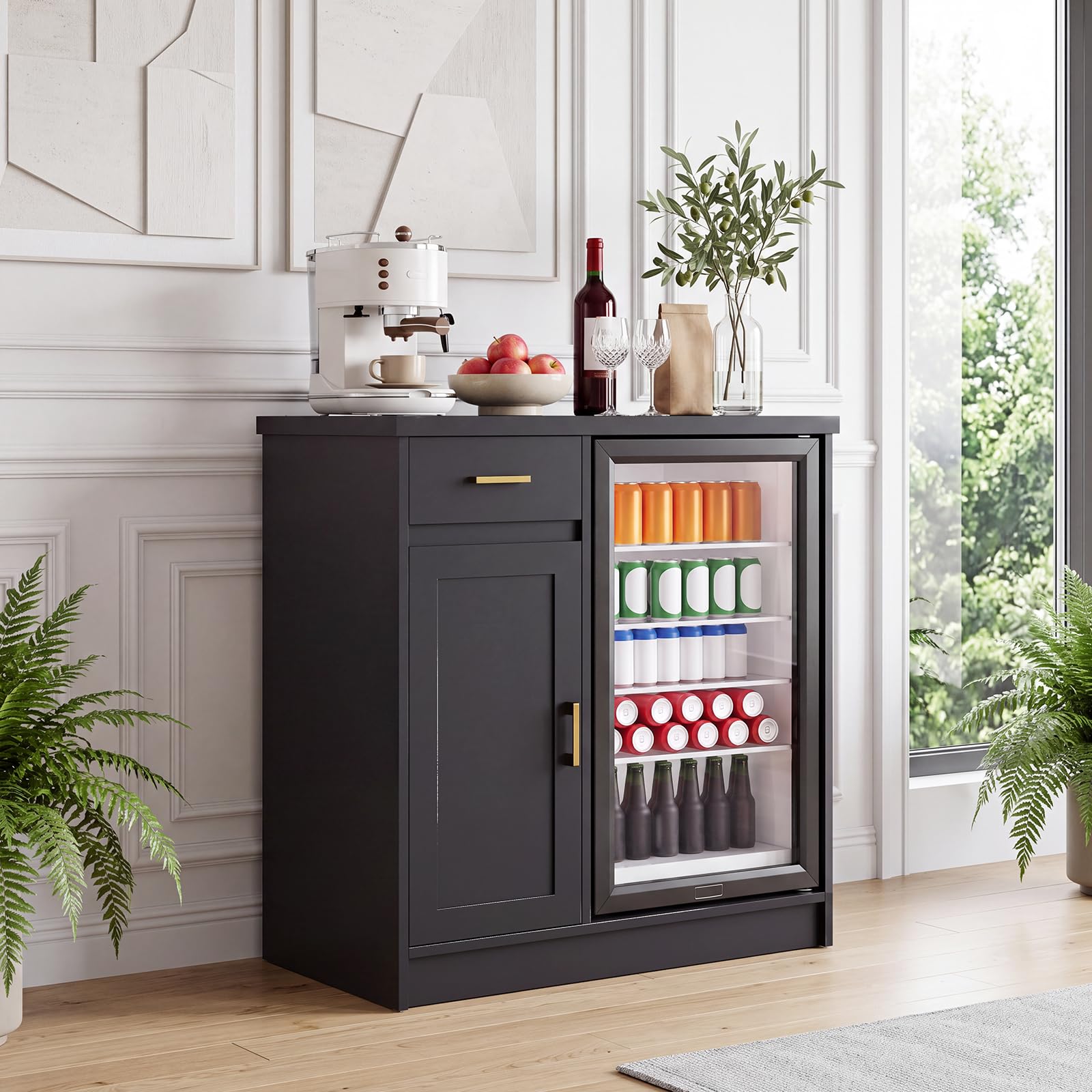 Home Bar Setup - 42 inç Çiftlik Evi Tarzı Şarap