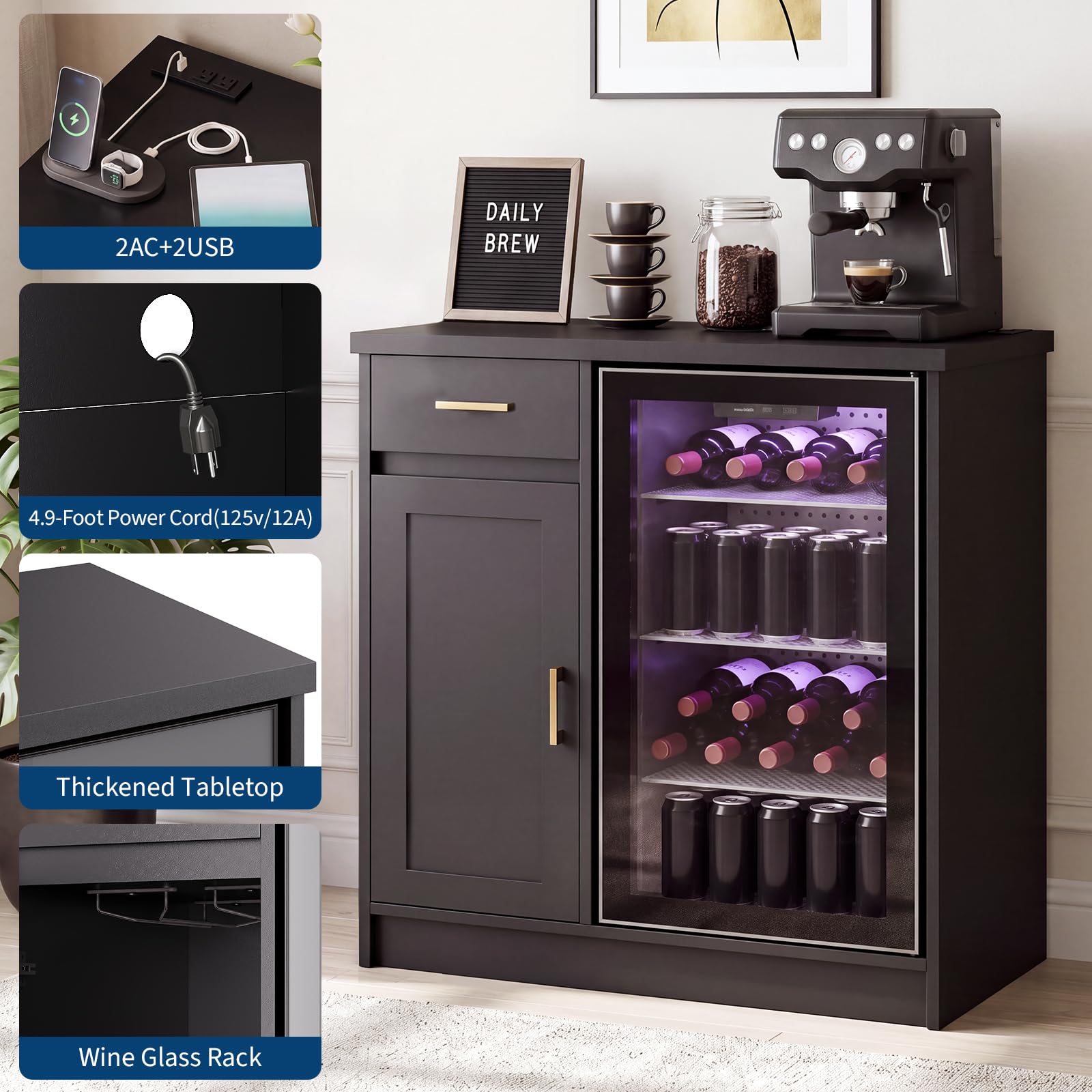 42 inç Çiftlik Evi Tarzı Şarap - Home Bar Setup incelemesi ve fiyatı