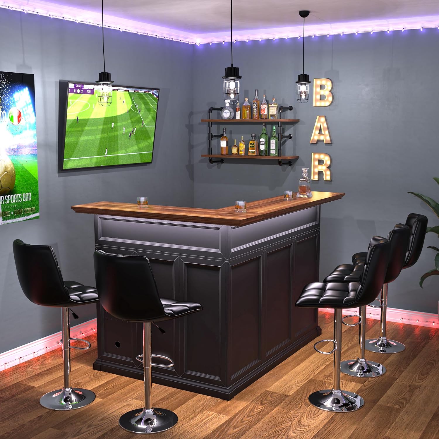L Şeklinde Buzdolabı Alanlı Ev - Home Bar Setup incelemesi ve fiyatı